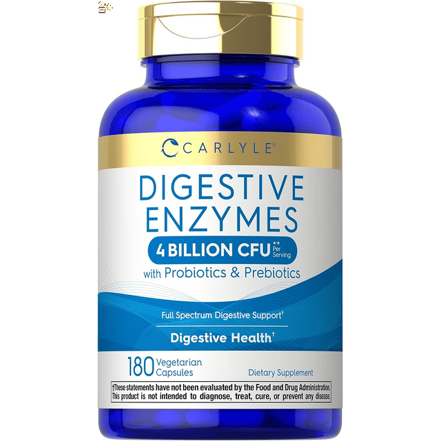 Digestive Enzymes with Probiotics & Prebiotics 180 Capsules