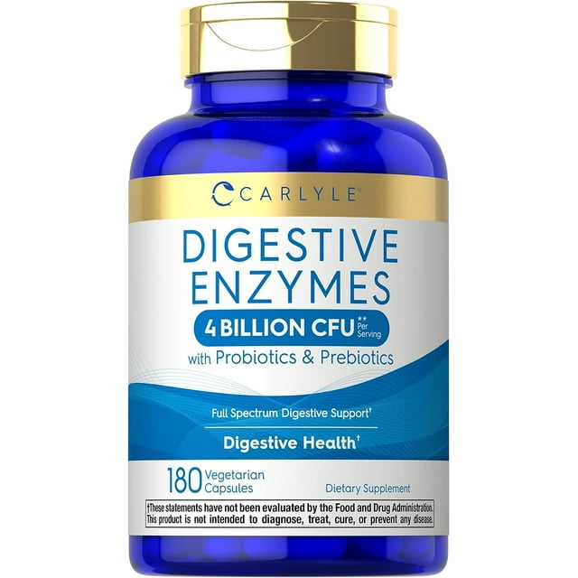 Digestive Enzymes with Probiotics and Prebiotics 180 Capsules by