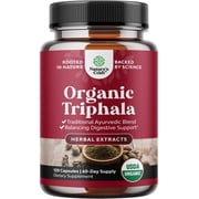 Natures Craft Organic Triphala Complex Supplement for Colon Cleanse & Detox Support, 120 Capsules