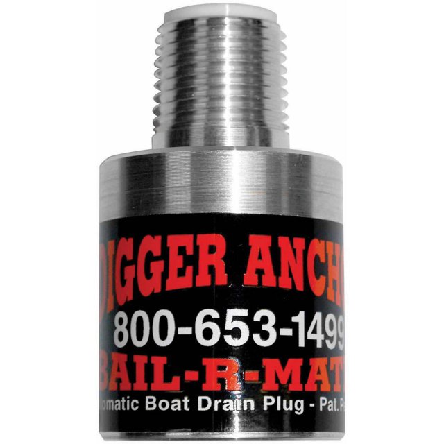 Digger Anchors Bailrmatic Automatic Boat Drain Plug (Threaded Insert
