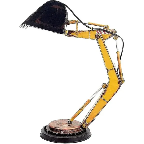 Digger Desk Lamp Movable Table Lamp Led - Unique Excavator Desk Lamp Decoration, Industrial Style Excavator Modelling Table Lamp, Portable Practical L