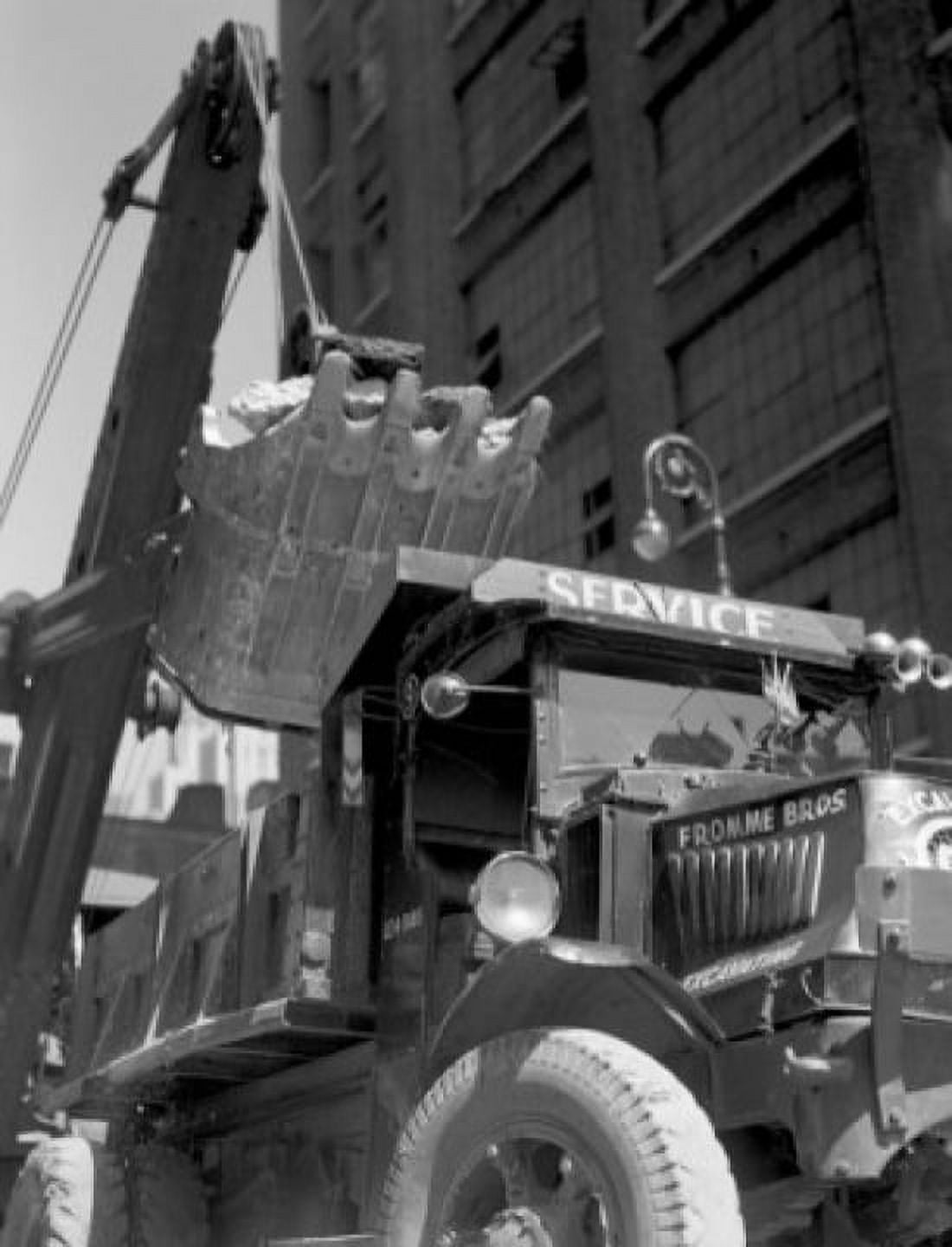 Digger loading dumper truck Canvas Art - (24 x 36)
