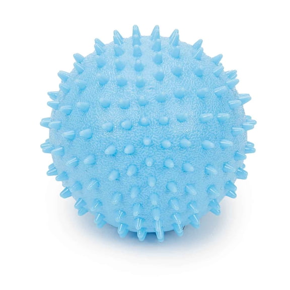 Diggers 8303612 Boss Pet Rubber Spiked TPR Ball with Bell Ball Dog Toy, Blue - Small