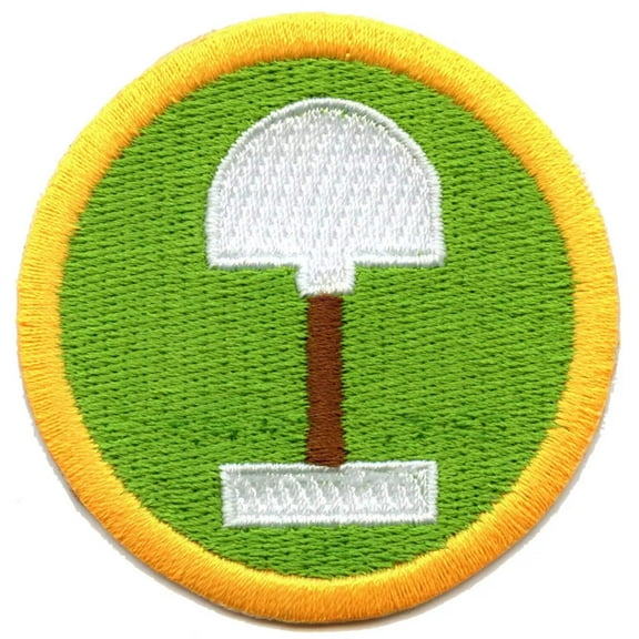 Digging Scout Merit Badge Embroidered Iron on Patch