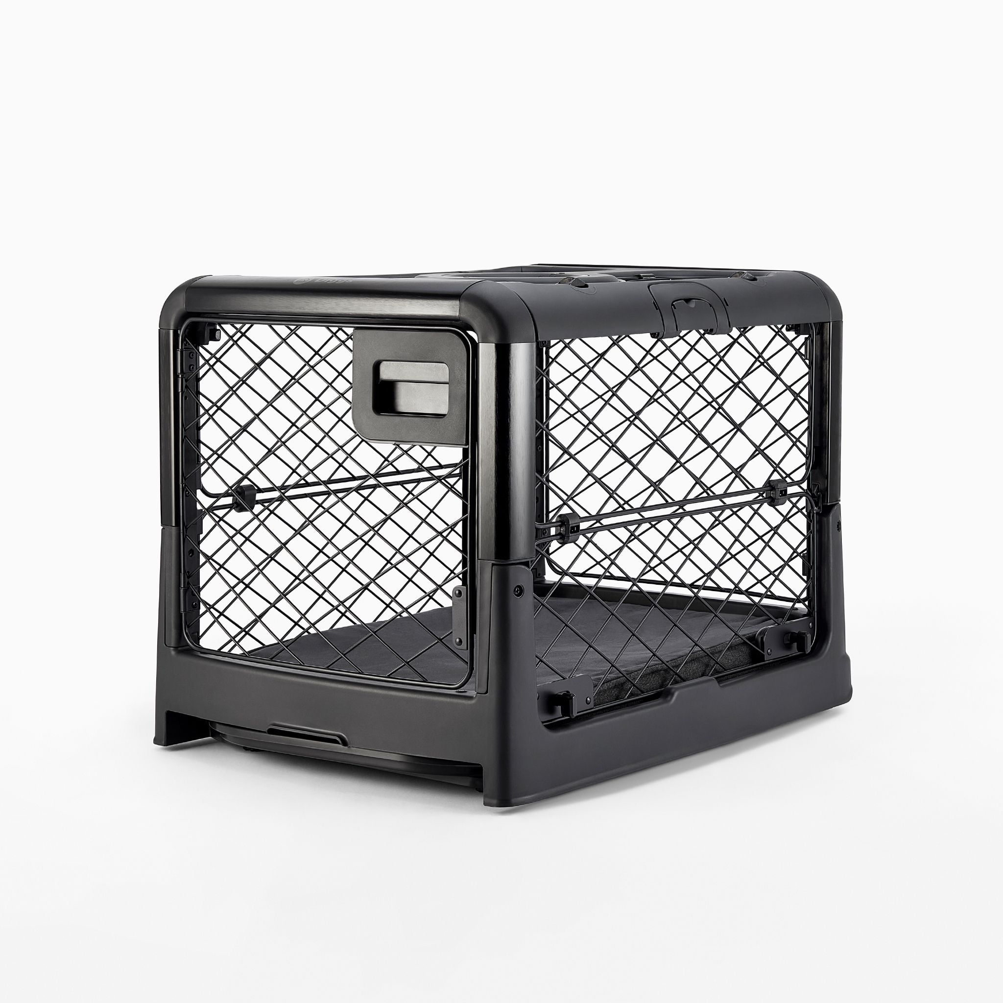 Diggs Revol Small Dog Crate, Charcoal Portable Travel Dog Crate with