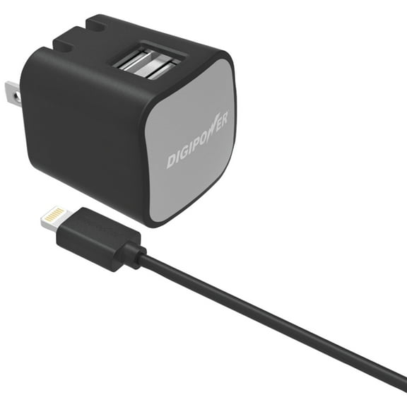 Digi Is-ac2dl Instasense 2.4-amp Dual-port Wall R With 5ft Cable & Lightning Connector