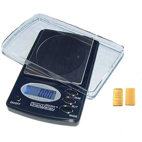 DigiWeigh Stainless Steel Lab Scale with Warranty! 0.01 Ounce, Gram, Grain, and More for Lab Chemicals, Batteries