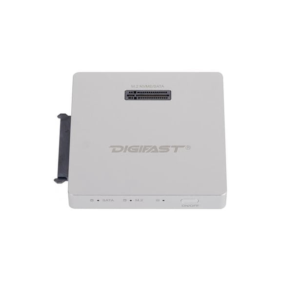 Digifast DX3 M.2 SSD/2.5" SATA SSD Docking Base Ultra High Speed Read and Write - Silver
