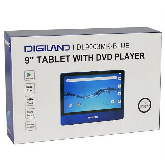Digiland DL9003MK 2in1 Android Tablet DVD Player QuadCore13GHz 1GB 16GB 9 Tablet Android 90 Blue