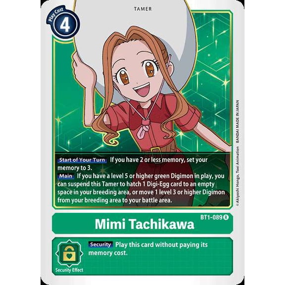 Digimon Release Special Booster Rare Mimi Tachikawa BT1-089
