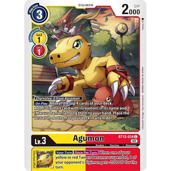 Digimon Across Time Common Agumon - BT12-034 BT12-034