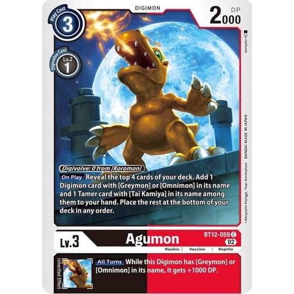 Digimon Across Time Common Agumon - BT12-059 BT12-059