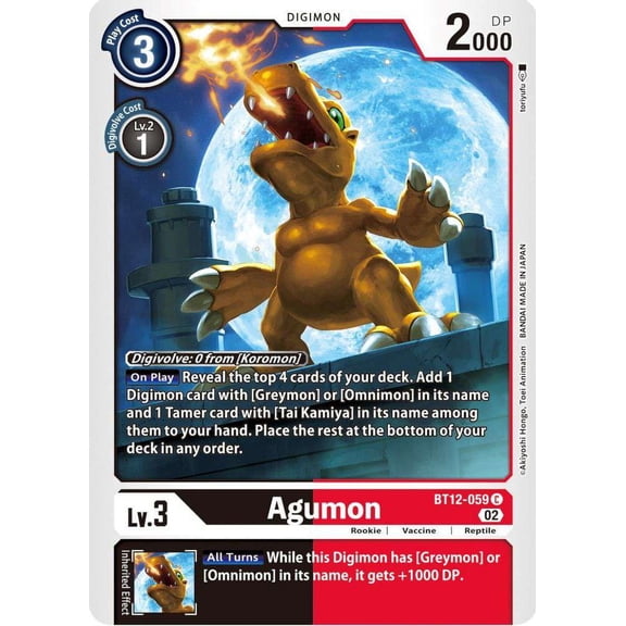 Digimon Across Time Common Agumon - BT12-059 BT12-059
