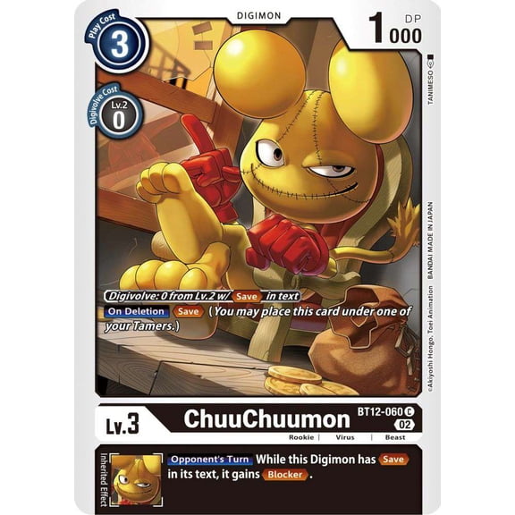 Digimon Across Time Common ChuuChuumon BT12-060