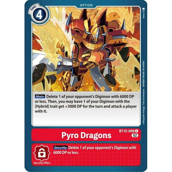 Digimon Across Time Common Pyro Dragons BT12-099