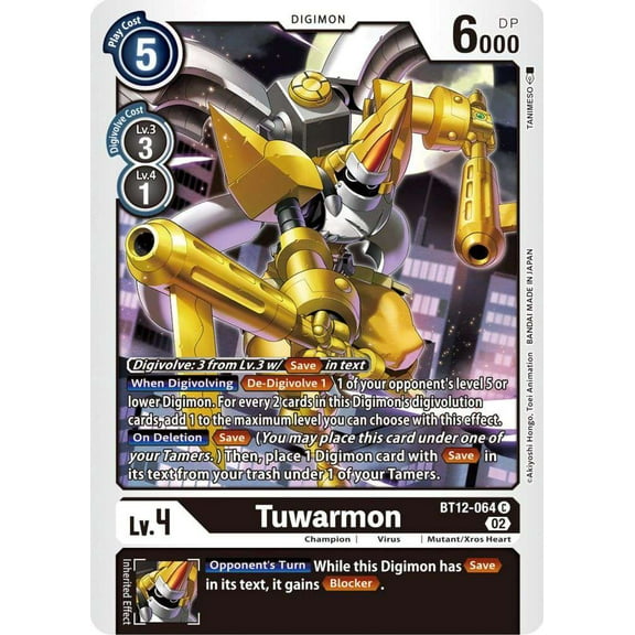 Digimon Across Time Common Tuwarmon BT12-064