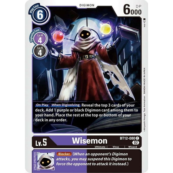 Digimon Across Time Common Wisemon BT12-080