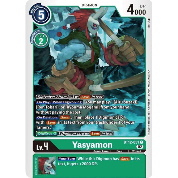 Digimon Across Time Common Yasyamon BT12-051