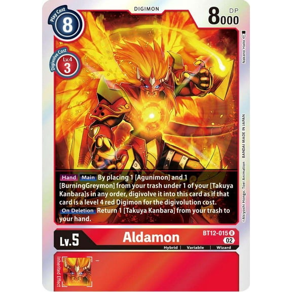 Digimon Across Time Rare Aldamon BT12-015
