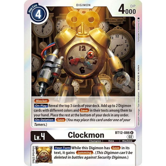 Digimon Across Time Rare Clockmon BT12-086