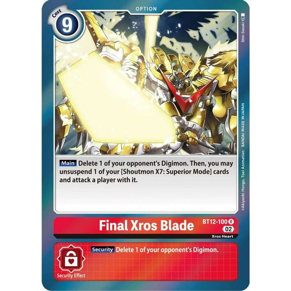Digimon Across Time Rare Final Xros Blade BT12-100
