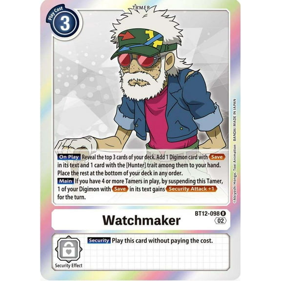 Digimon Across Time Rare Watchmaker BT12-098