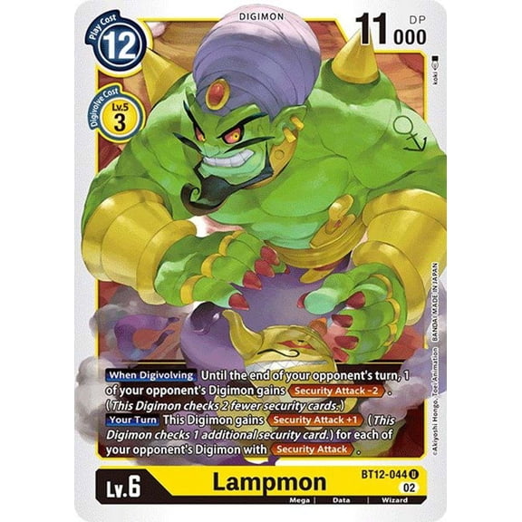 Digimon Across Time Uncommon Lampmon BT12-044
