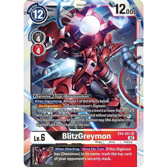 Digimon Alternative Being Super Rare BlitzGreymon EX4-051
