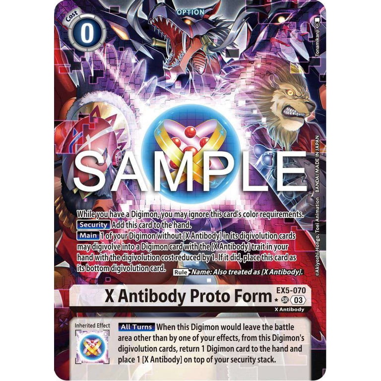 Digimon Animal Colosseum Super Rare X Antibody Proto Form EX5-070  (Alternate Art) - Walmart.com