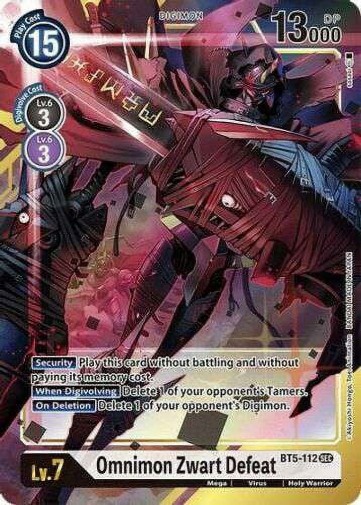 Digimon Battle of Omni Omnimon Zwart Defeat BT5-112 (Alternate Art ...