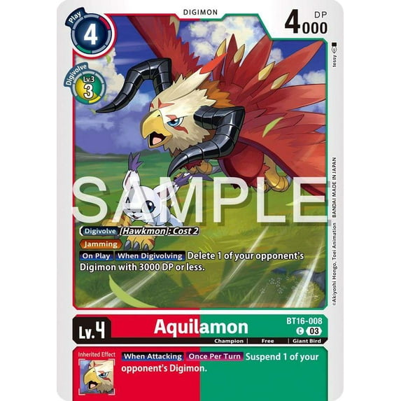 Digimon Beginning Observer Common Aquilamon BT16-008