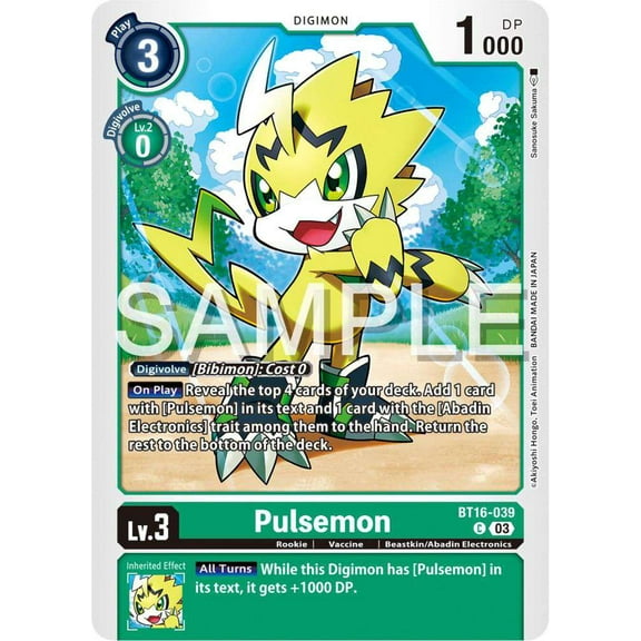 Digimon Beginning Observer Common Pulsemon BT16-039