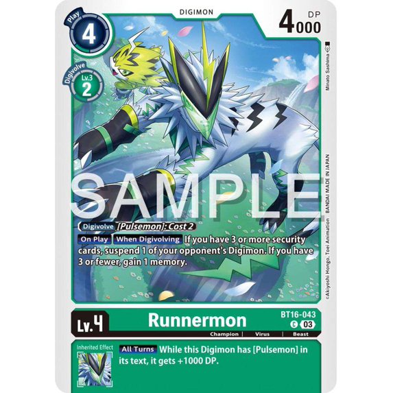 Digimon Beginning Observer Common Runnermon BT16-043