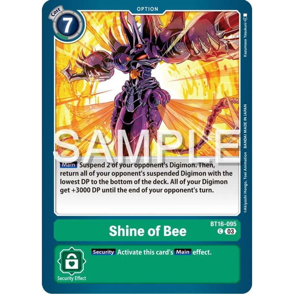 Digimon Beginning Observer Common Shine of Bee BT16-095