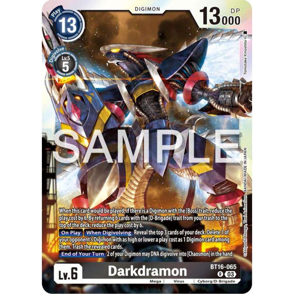Digimon Beginning Observer Rare Darkdramon BT16-065