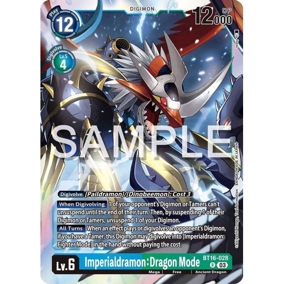 Digimon Beginning Observer Rare Imperialdramon: Dragon Mode BT16-028