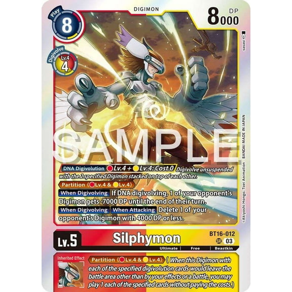 Digimon Beginning Observer Super Rare Silphymon BT16-012