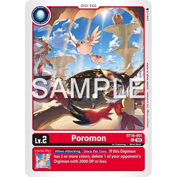 Digimon Beginning Observer Uncommon Poromon BT16-001