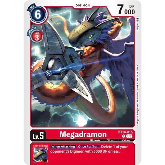 Digimon Blast Ace Common Megadramon BT14-015