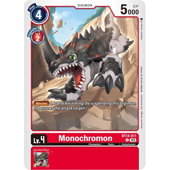 Digimon Blast Ace Common Monochromon BT14-011