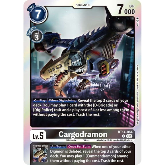 Digimon Blast Ace Rare Cargodramon BT14-064