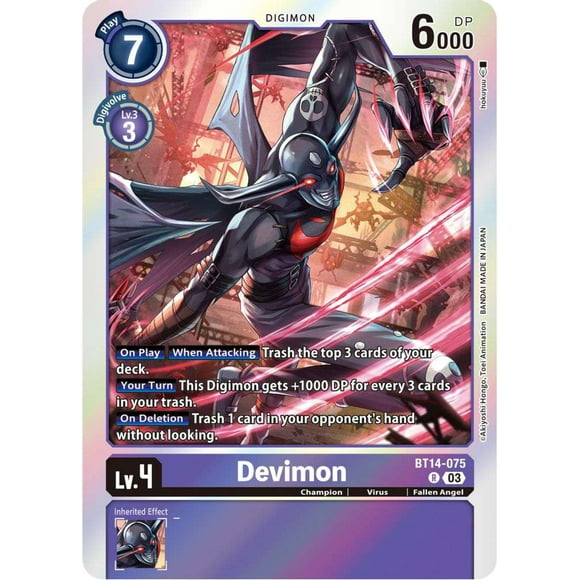 Digimon Blast Ace Rare Devimon BT14-075