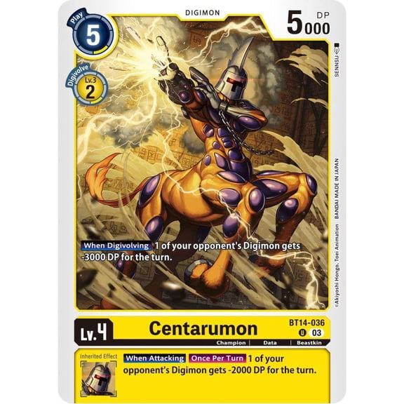Digimon Blast Ace Uncommon Centarumon BT14-036