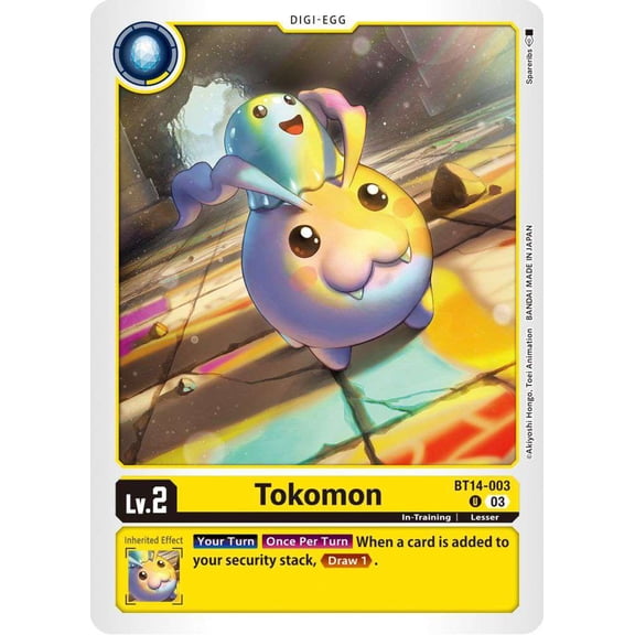 Digimon Blast Ace Uncommon Tokomon BT14-003