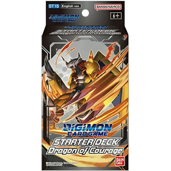 Bandai | Digimon Card Game: Starter Deck - Dragon of Courage (ST15) | Card Game | Ages 6+ | 2 Players | 30 Minutes Playing