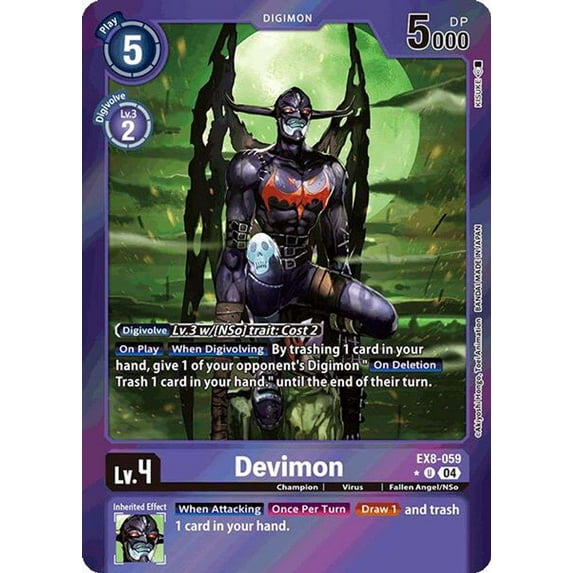 Digimon Chain of Liberation Uncommon Devimon EX8-059 (Limited Foil)