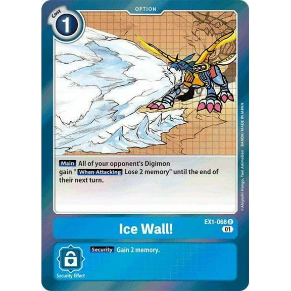 Digimon Classic Collection Rare Ice Wall! EX1-068