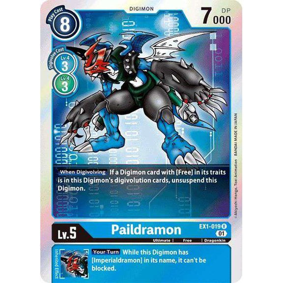 Digimon Classic Collection Rare Paildramon EX1-019