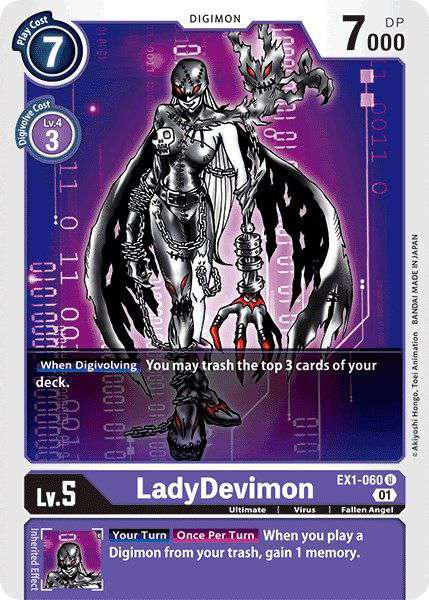 Digimon Classic Collection Uncommon LadyDevimon EX1-060
