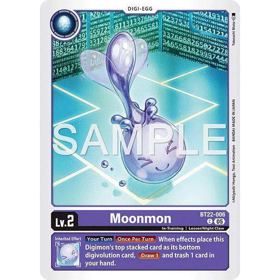 Digimon Cyber Eden Common Moonmon BT22-006